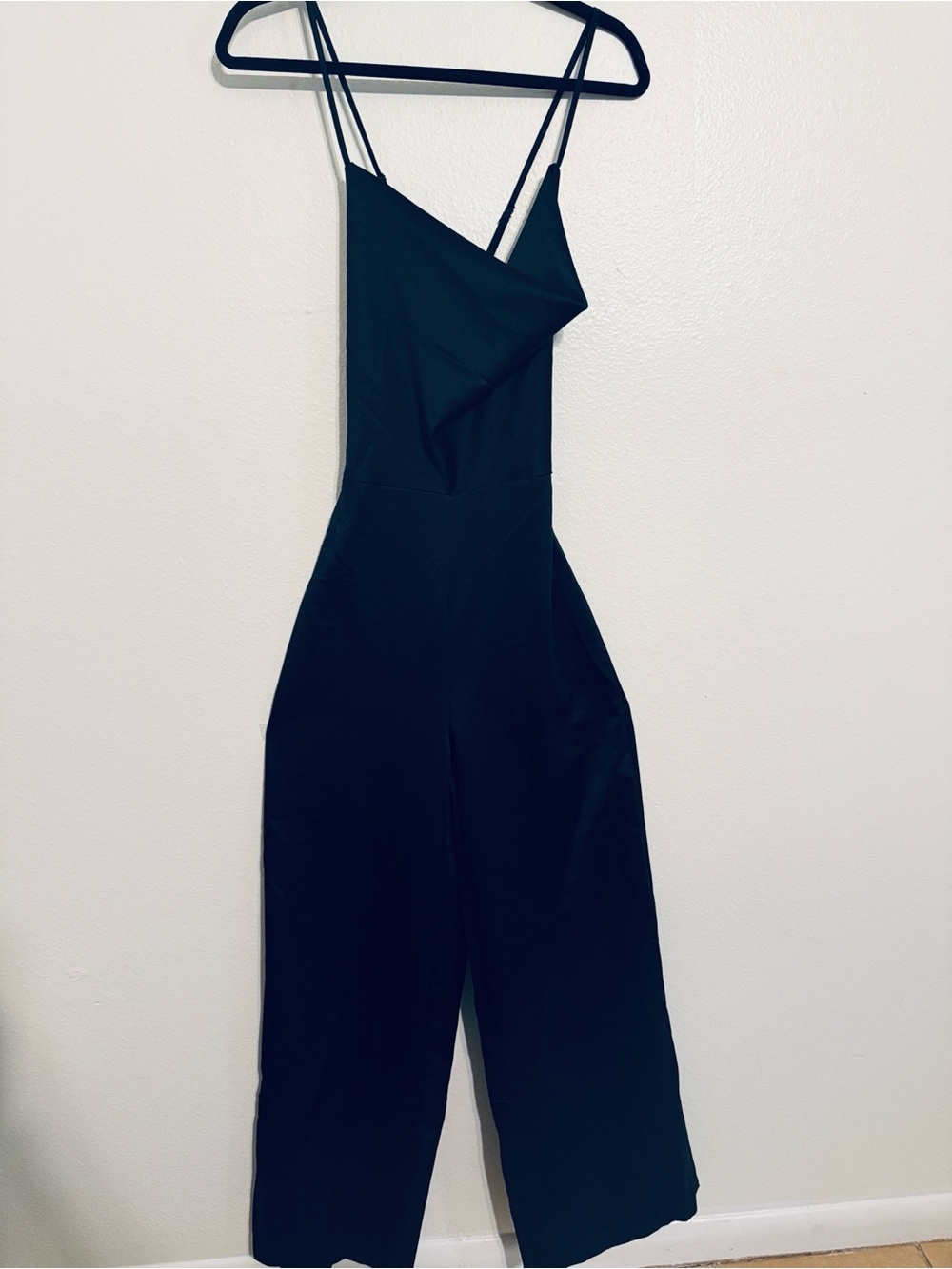 PrettyLittleThing Black Cowl Neck Jumpsuit (NWOT)